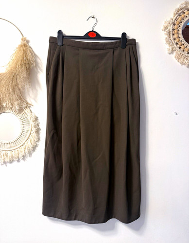 Zara brown wool twill pencil - zara,