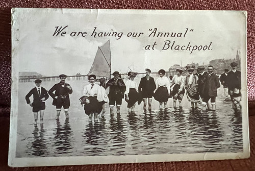 Antique postcard blackpool - antique,