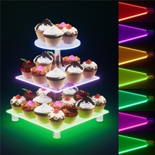 3/4 Tier LED Acrylic Cupcake