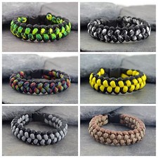 Stitched Cobra Weave Paracord Survival Bracelet Friendship Bracelet UK