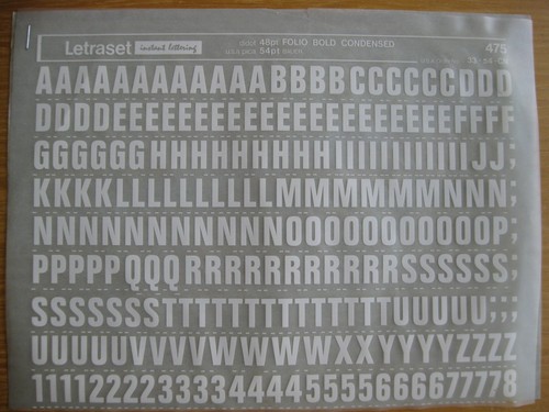 Sheet letraset upp - ,