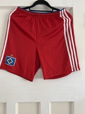 Hamburger SV (HSV) Adidas Football Shorts – Red – Size S – Bundesliga Kit