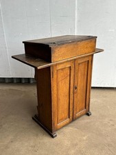 An oak school teacher’s desk by James D Bennet of Glasgow c.1910