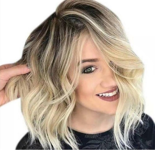 Women ladies bob wavy hair - wavy,