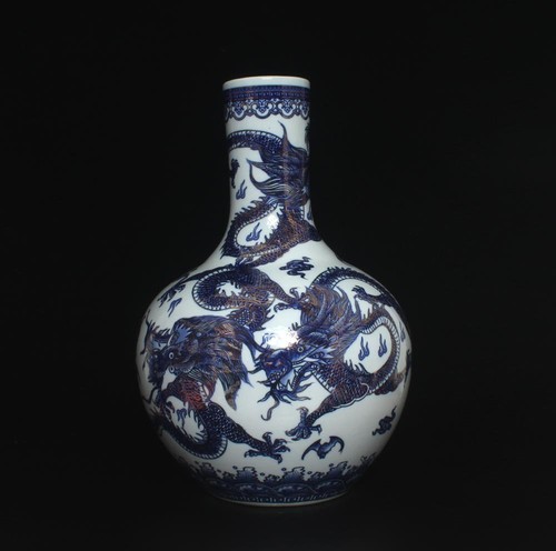55cm qianlong singed old - qianlong,
