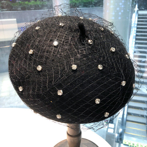 Women wool blend beret hat - women,