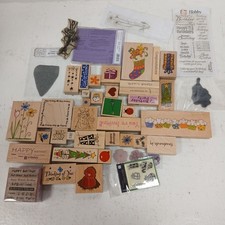 Wooden Backed Rubber Stamps Job Lot RMF30-GB