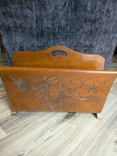 Vintage Carved Wood Magazine