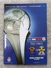 LDV vans Programme & Ticket - Blackpool v Cambridge 2002