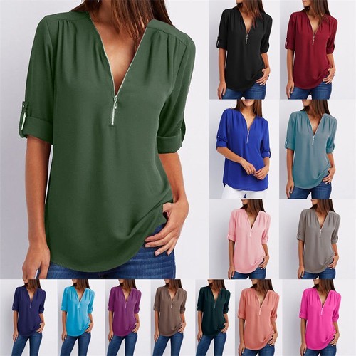 Ladies neck tops long sleeve - ladies,