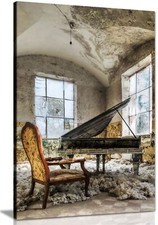 Old Grand Piano & Old Buidling