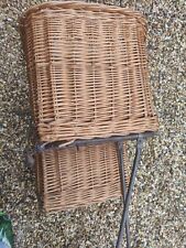 1930s Vintage Antique Childs Infant Rear Bike Cycle Wicker Basket Carrier