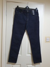 Tu Premium Quality Jeans W34 L32 skinny leg dark blue jeans BNWT - RRP £25