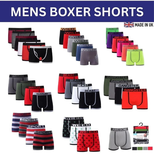3 pack mens boxer - &,