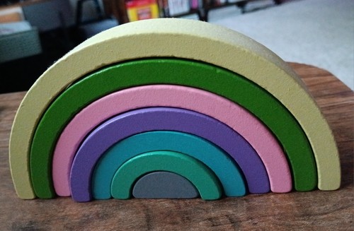 Stack toy pastel wood - toy,