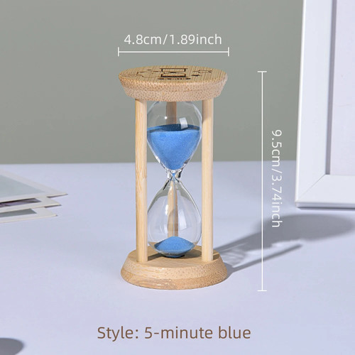 Wooden hourglass sand timer - wooden, 3