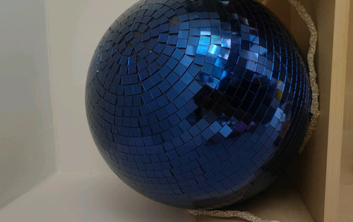 Blue mirror ball disco - blue,