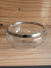 Vintage Cut Glass Bowl With