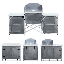 Lightweight Camping Field Kitchen Staion Outdoor Foldable Storage Cooking Table