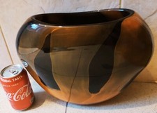 Large Svaja  glass centerpiece bowl, Signed 