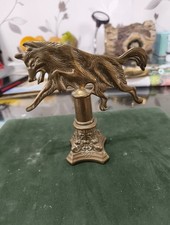 Brass Wolf Statue Animal Figurine