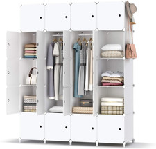 HOMIDEC Portable Wardrobe Foldable Closet with 20 Compartments, Combination