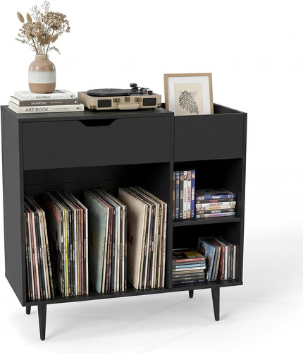 Record player stand with - player,