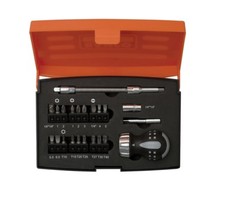 Bahco 808050S-22 22 Piece Stubby Ratchet Screwdriver & Bit Set