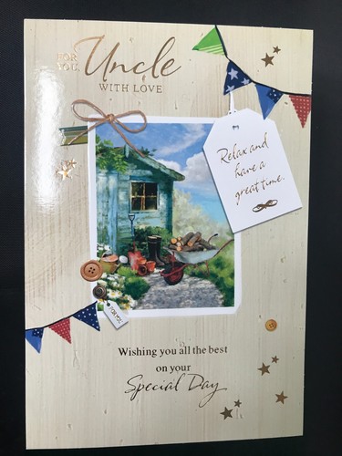 Uncle birthday card garden - card,,