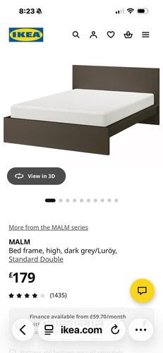 Ikea malm standard double bed - ikea,