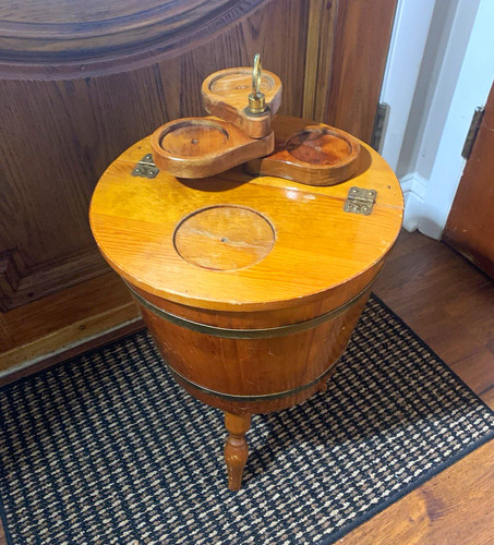Vtg firkin style barrel - style, (barrel