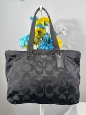 COACH Black Signature Nylon