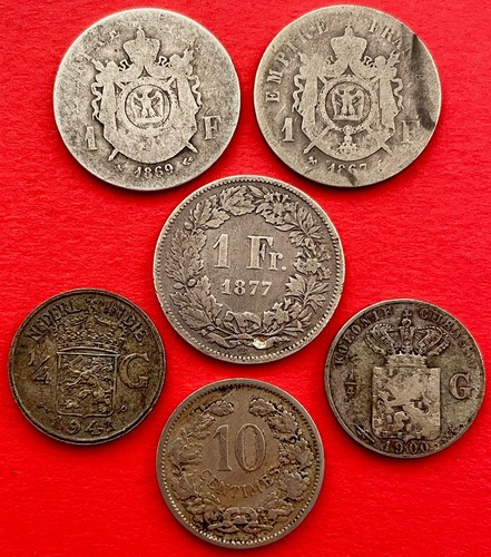 Europe 1867 1941 6 silver - 1867, 1941,