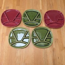 Vintage Divided Fondue Plates