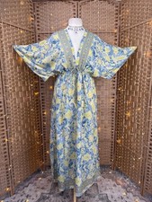 100% Silk Kaftan Maxi Dress