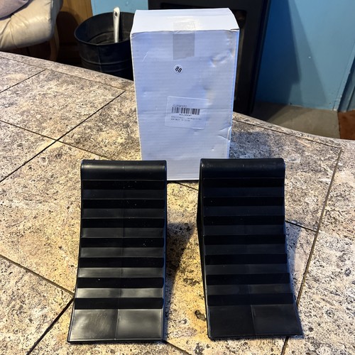 Black wheel chocks with - chocks,