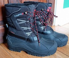 Campri Waterproof Winter Snow Apres Ski Furry Lined Black Boots Size 8 42