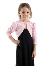 GIRLS RUCHED SLEEVE BOLERO