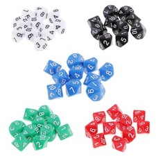 10pcs 10 Sided Dice D10