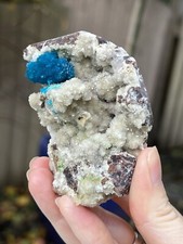 Cavansite Flower on Heulandite