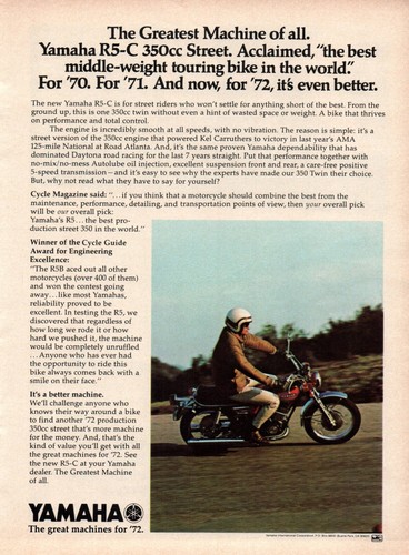 Yamaha 350cc street - r5-c,