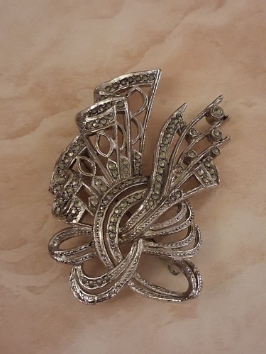 Vintage marcasite statement - marcasite,