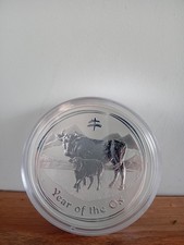 1kg silver coin Perth Mint 2009 Year of the Ox. Mint condition. 