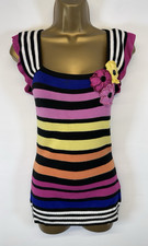 Leo Guy Top Pink Black Stripe