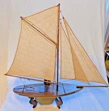 Vintage Wooden Pond Yacht