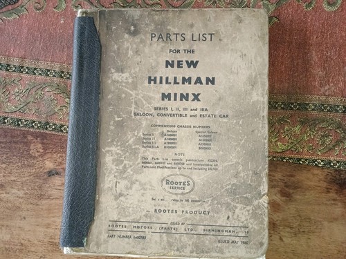 Parts list catalogue book - list,