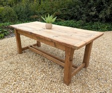 Reclaimed Pine Refectory Dining Table - 196 cm - Rectangular - Very Heavy