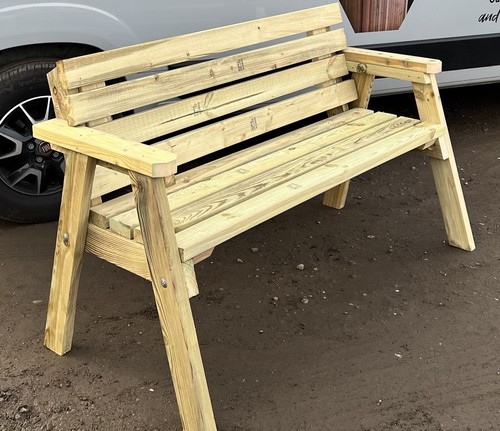 Wooden park bench tanalised - wooden,