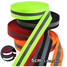 High Viz Visibility Safety Reflective Webbing Strap Clothes School Bag DIY 5cm