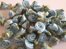 SMALL MINI SATIN RIBBON ROSE